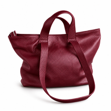 Lataa kuva Galleria-katseluun, Burgundinvärinen REBECCA-shopper-laukku edestä
