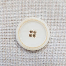 Lataa kuva Galleria-katseluun, Kaunis eläväpintainen orgaaninen nelireikäinen sarveisnappi. Napin valmistuksessa on käytetty ureaa mikä tekee napista vahvan ja kestää lämmön. Koot 15mm (paksuus 3.5 mm), 23 mm (paksuus 5 mm), 25mm (paksuus 5 mm). Värit valkobeige ja valkoharmaa. Sopii pikkutakkeihin, bleisereihin, nappimekkoihin, housuihin, hamenapiksi ja neulepuseroihin.